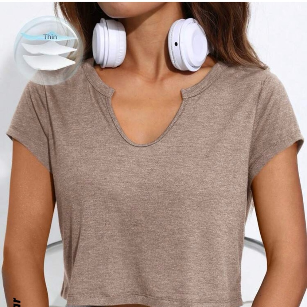 Women's Tan Crop Top